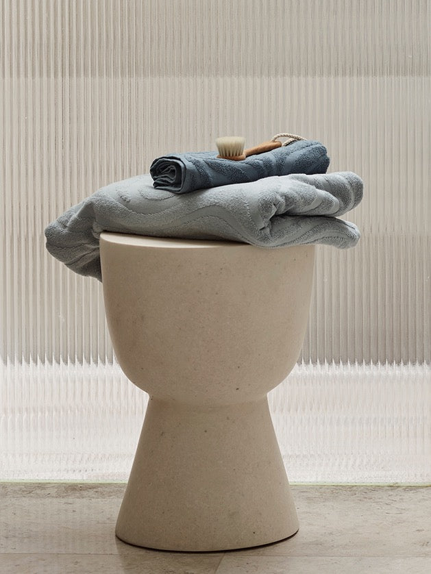Wave Australian Cotton Hand Towel in Pacific Blue
