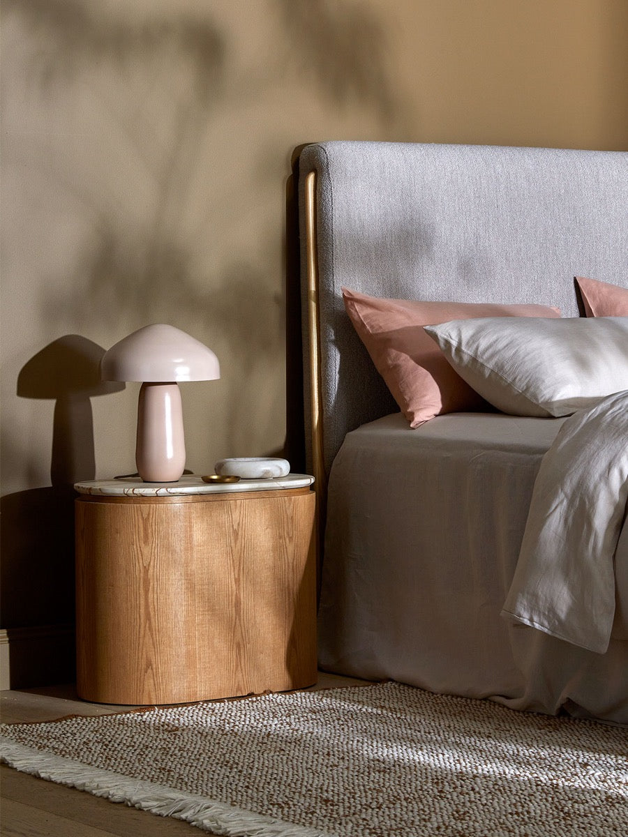 Easton Curve Table Lamp in Frappe
