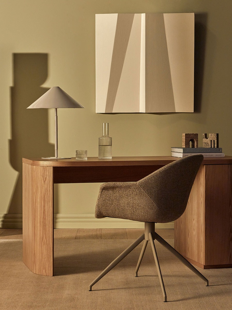 Easton Shelter Table Lamp in Pearl Stone
