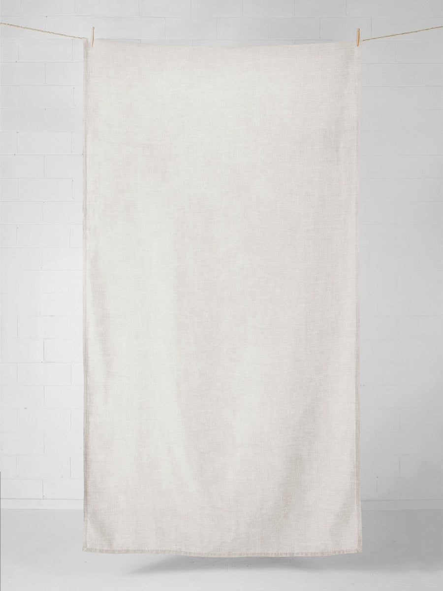 Vintage Linen Tablecloth in Sand