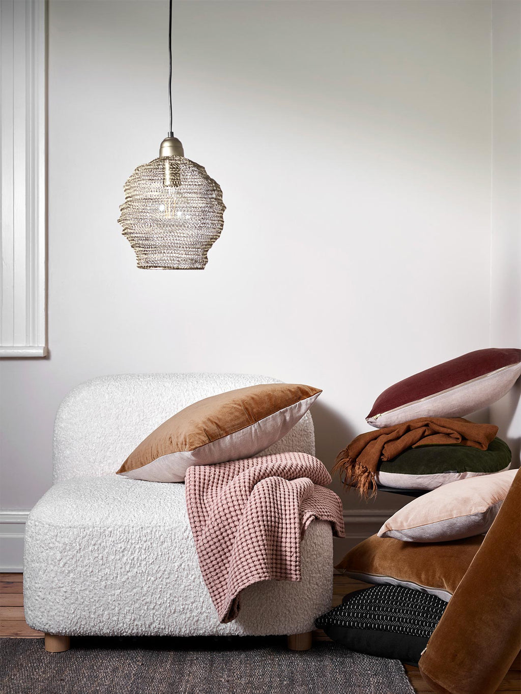 Luxury Velvet Square Cushion in Clove