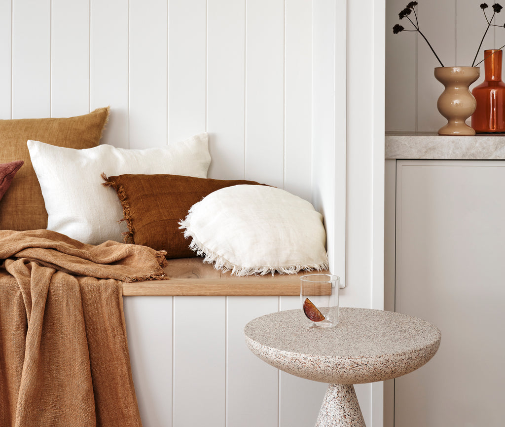 Arles Linen Rectangle Cushion in Sand