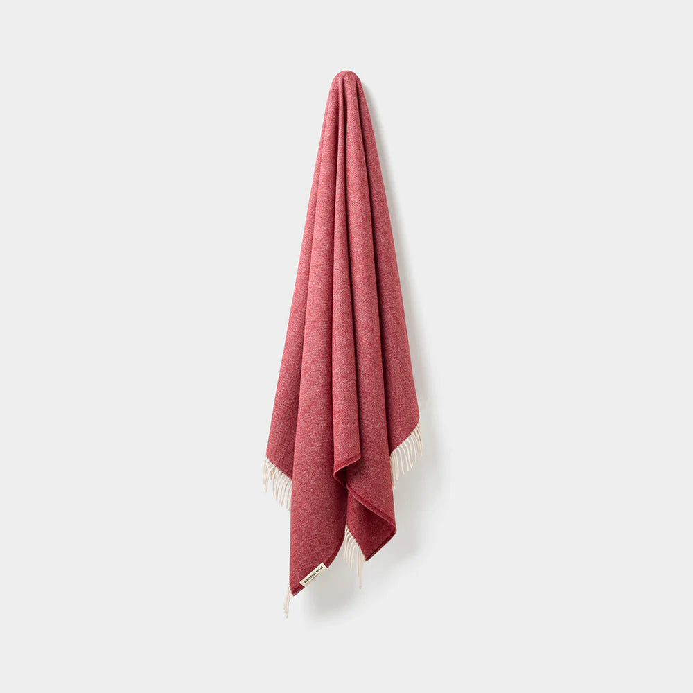 Herringbone Throw in Burgundy