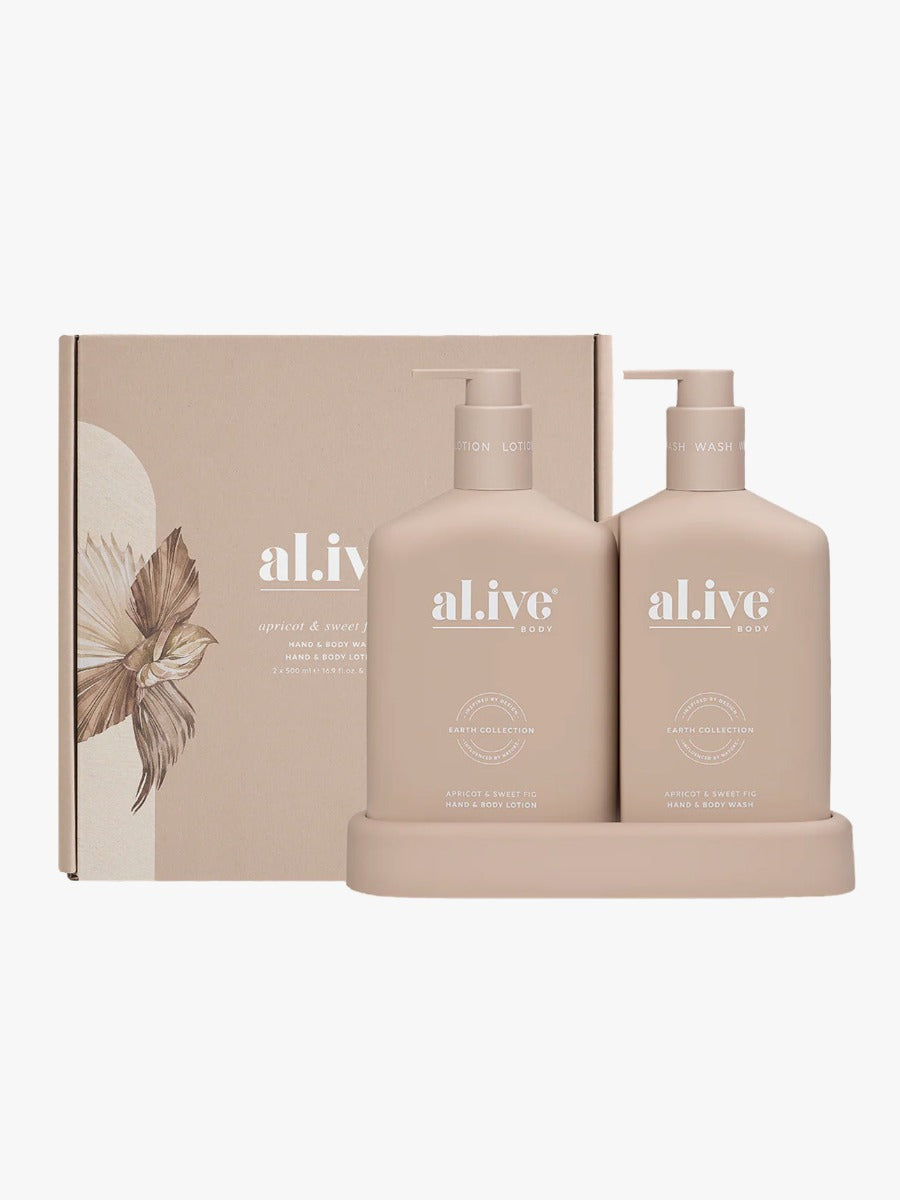 Apricot & Sweet Fig Wash & Lotion Duo + Tray