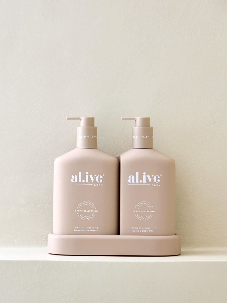 Apricot & Sweet Fig Wash & Lotion Duo + Tray