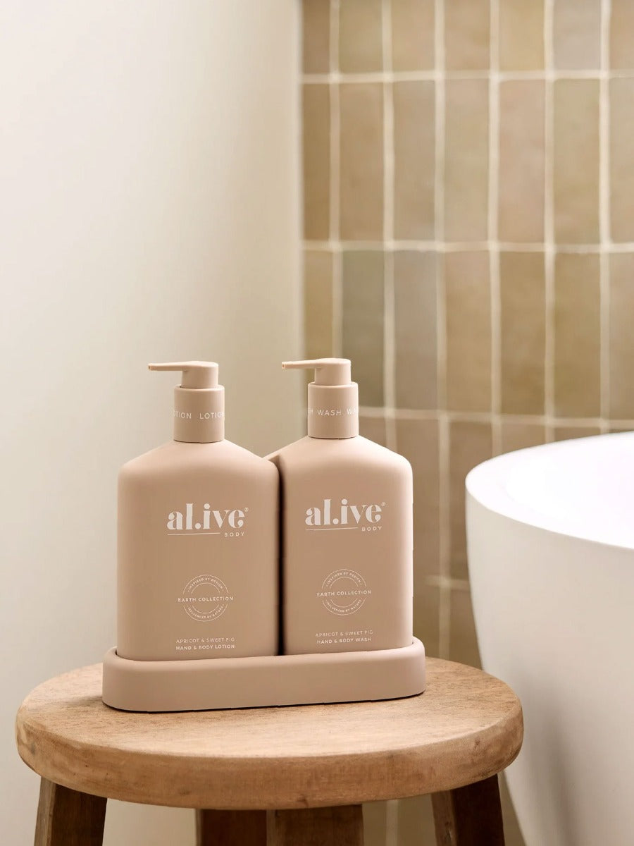 Apricot & Sweet Fig Wash & Lotion Duo + Tray