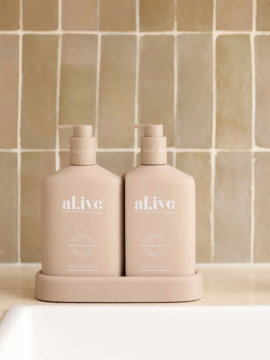 Apricot & Sweet Fig Wash & Lotion Duo + Tray