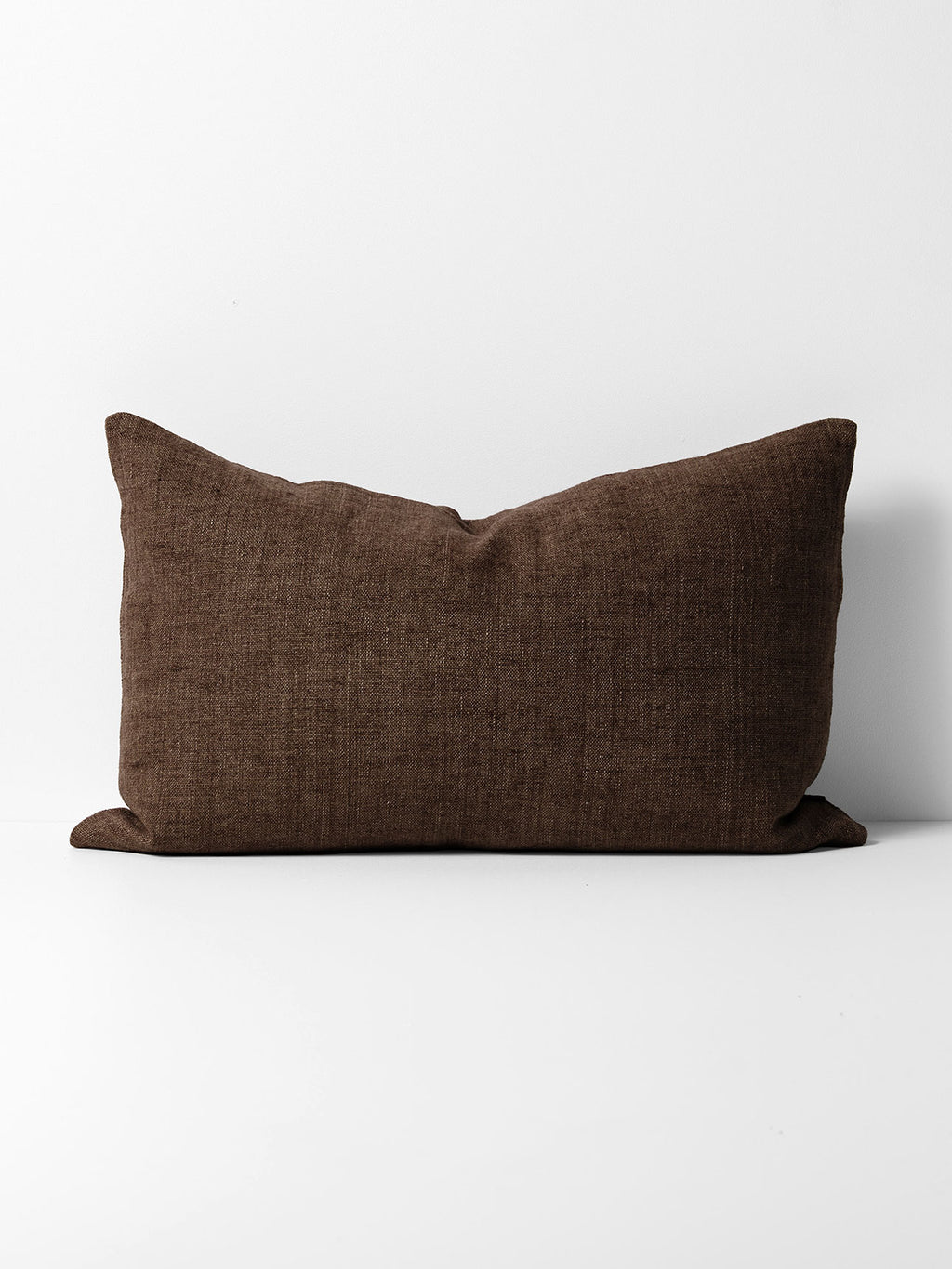 Arles Linen Rectangle Cushion in Chocolate