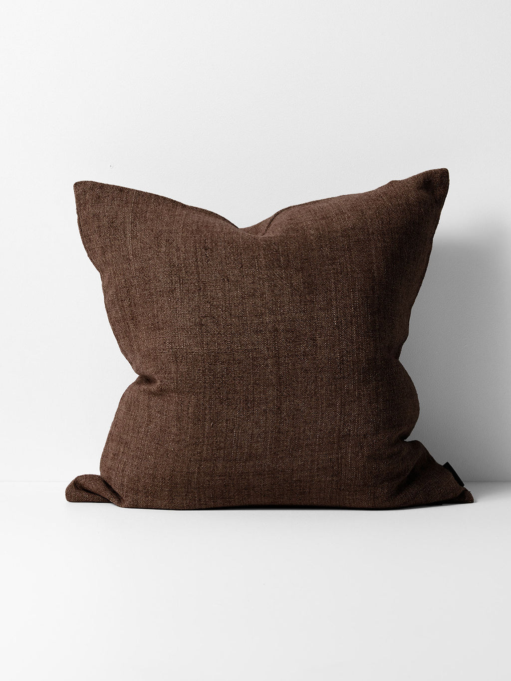 Arles Linen Square Cushion in Chocolate
