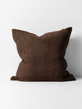 Arles Linen Square Cushion in Chocolate