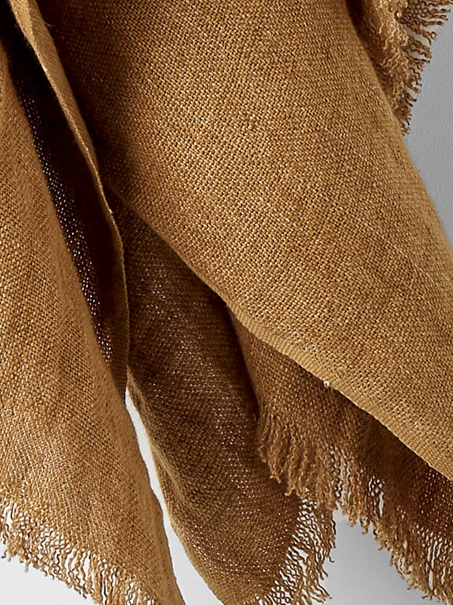 Arles Linen Throw in Bronze