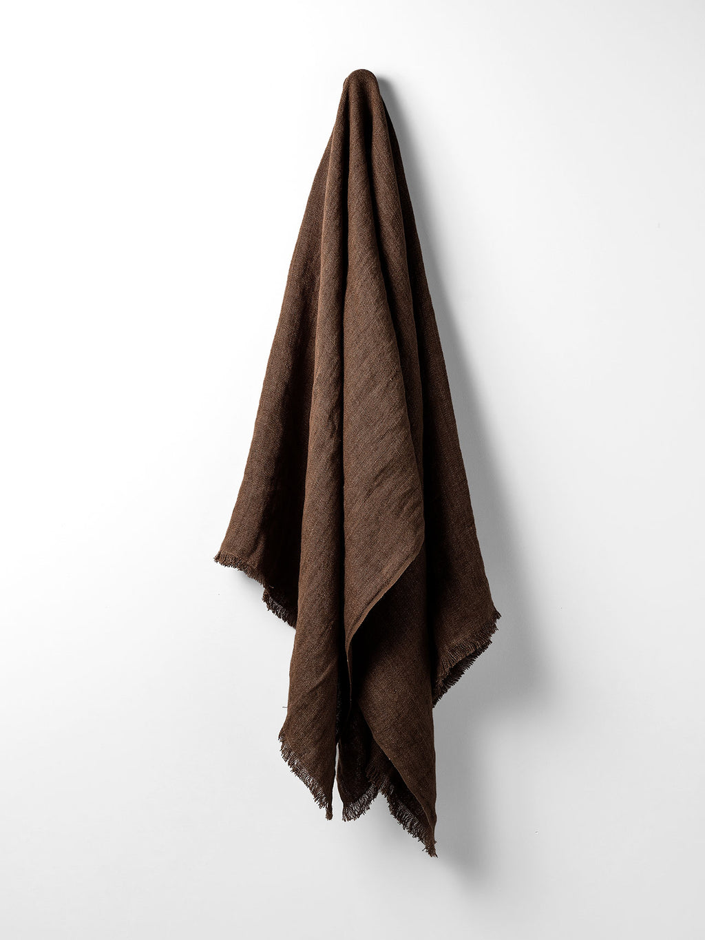 Arles Linen Throw in Chocolate