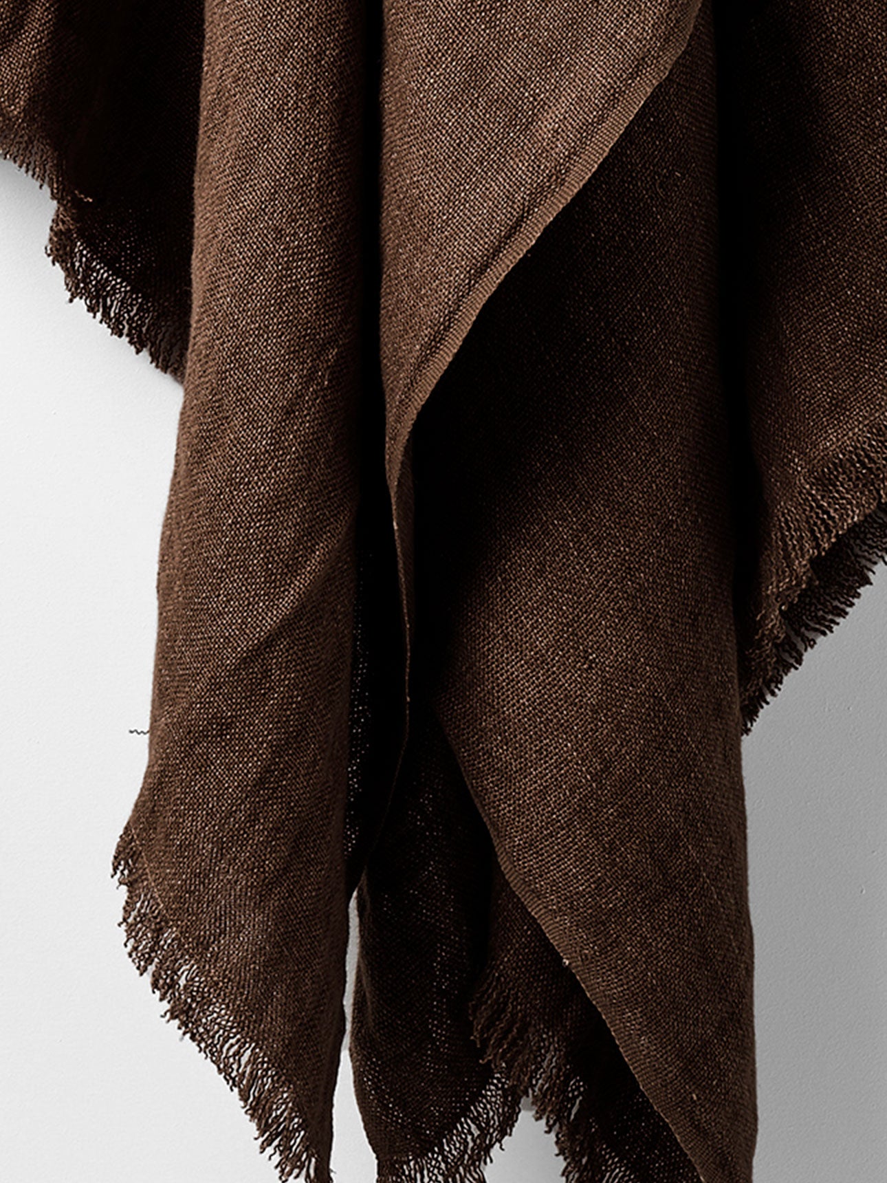 Arles Linen Throw in Chocolate
