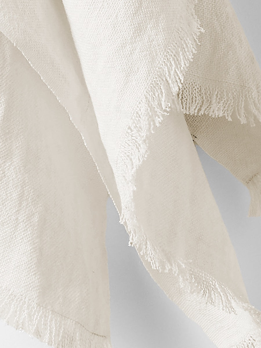 Arles Linen Throw in Ivory
