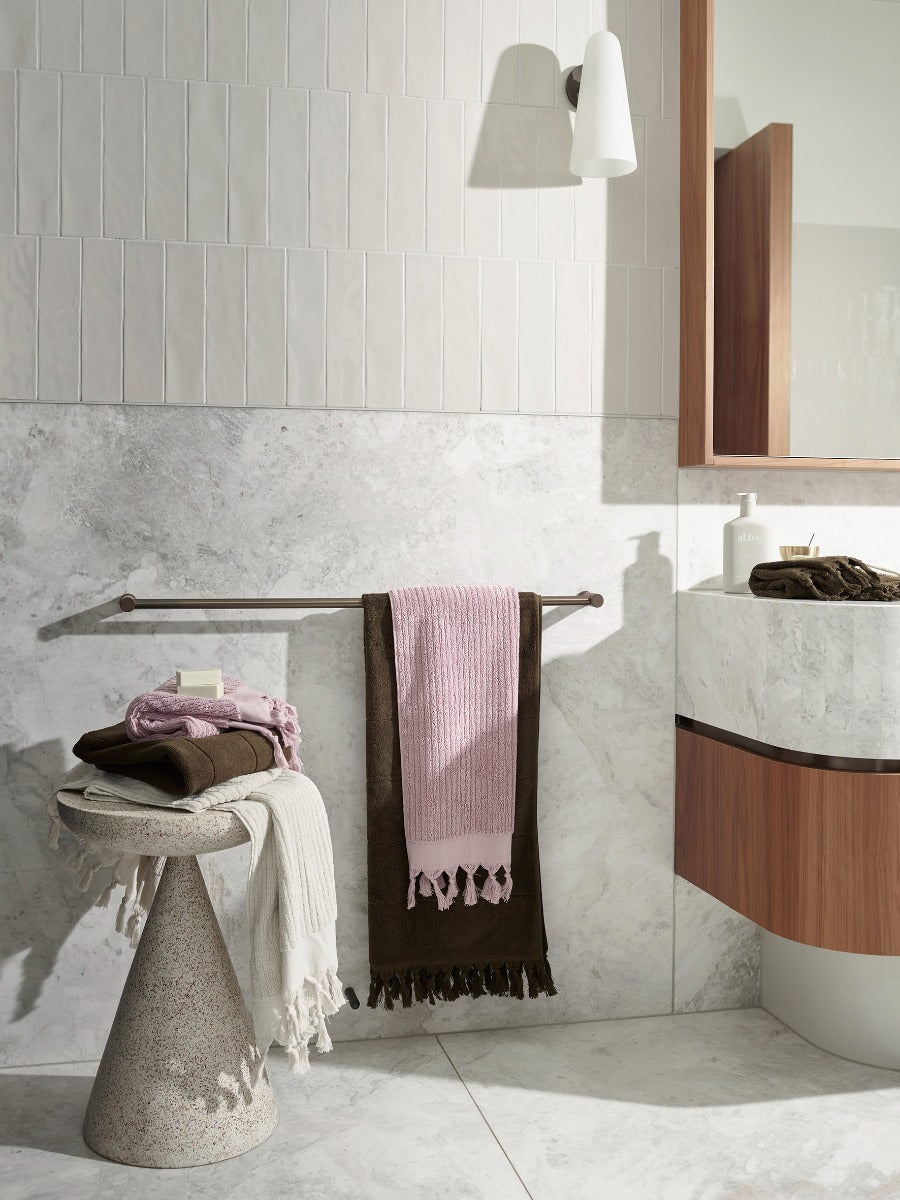 Paros Rib Bath Towel in Lilac