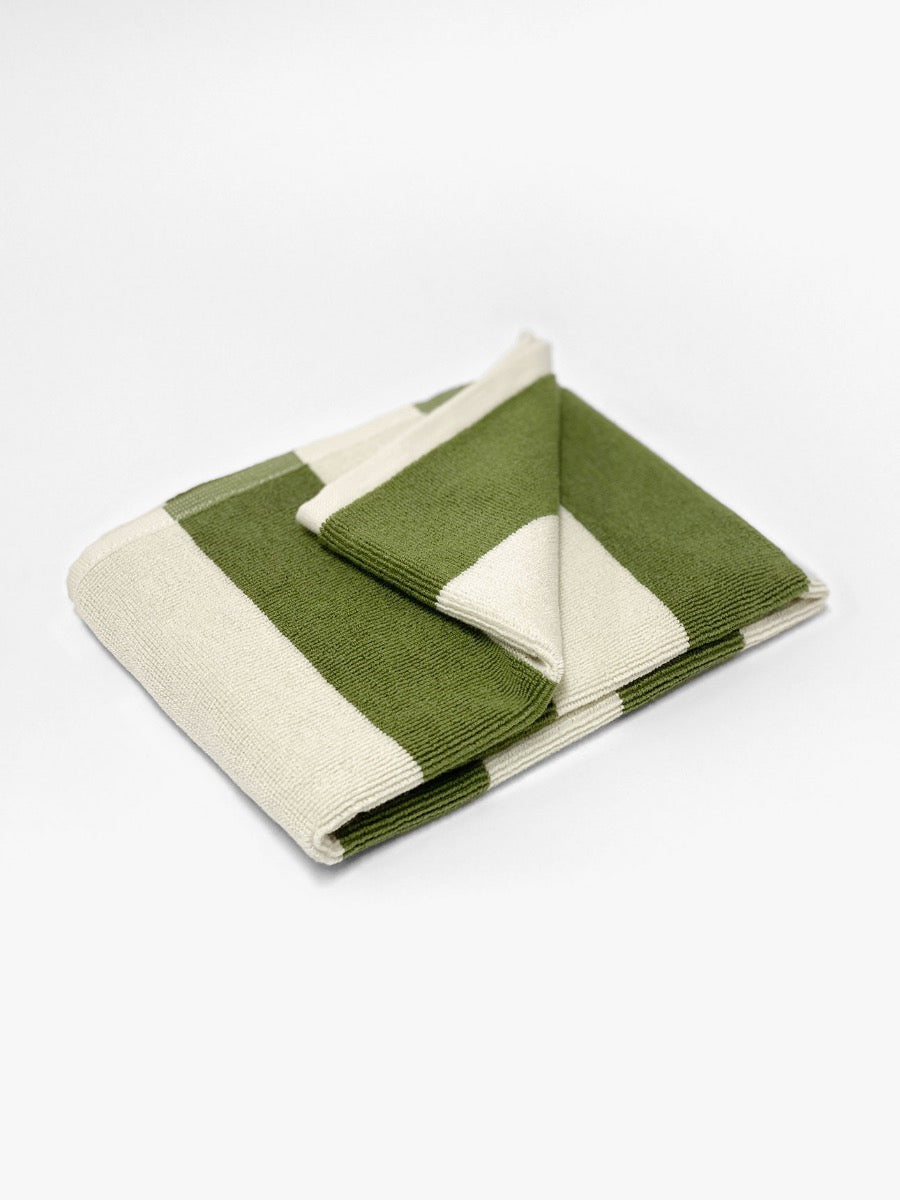 Ava Stripe Tea Towel in Caper
