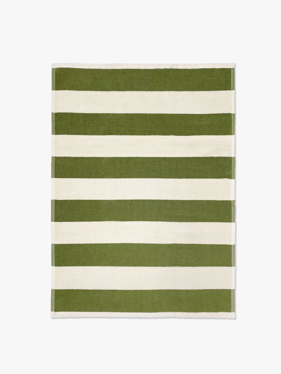 Ava Stripe Tea Towel in Caper