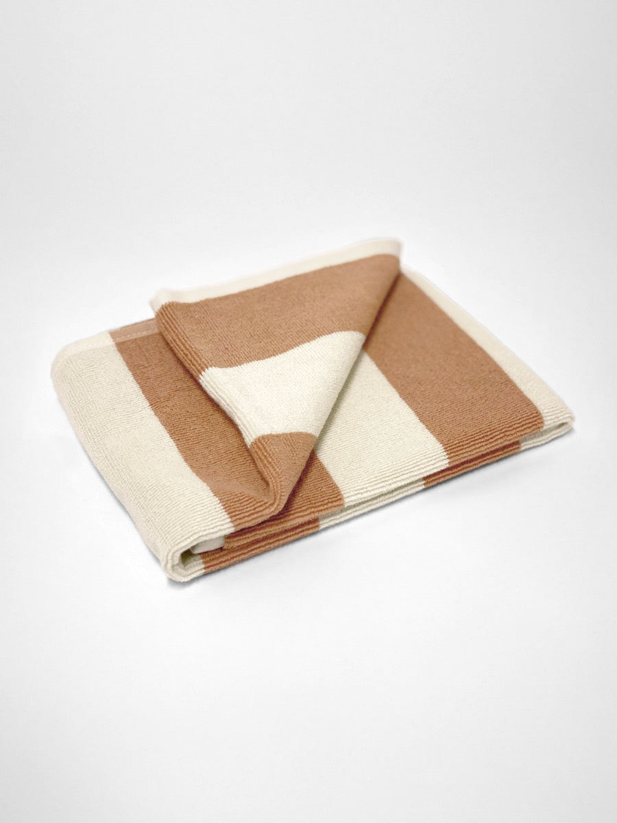 Ava Stripe Tea Towels in Pecan