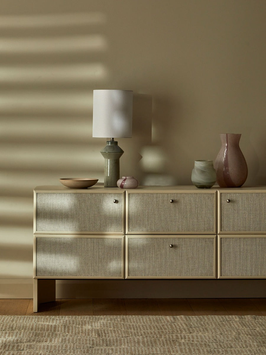 Lorne Post Table Lamp in Sage & Ivory