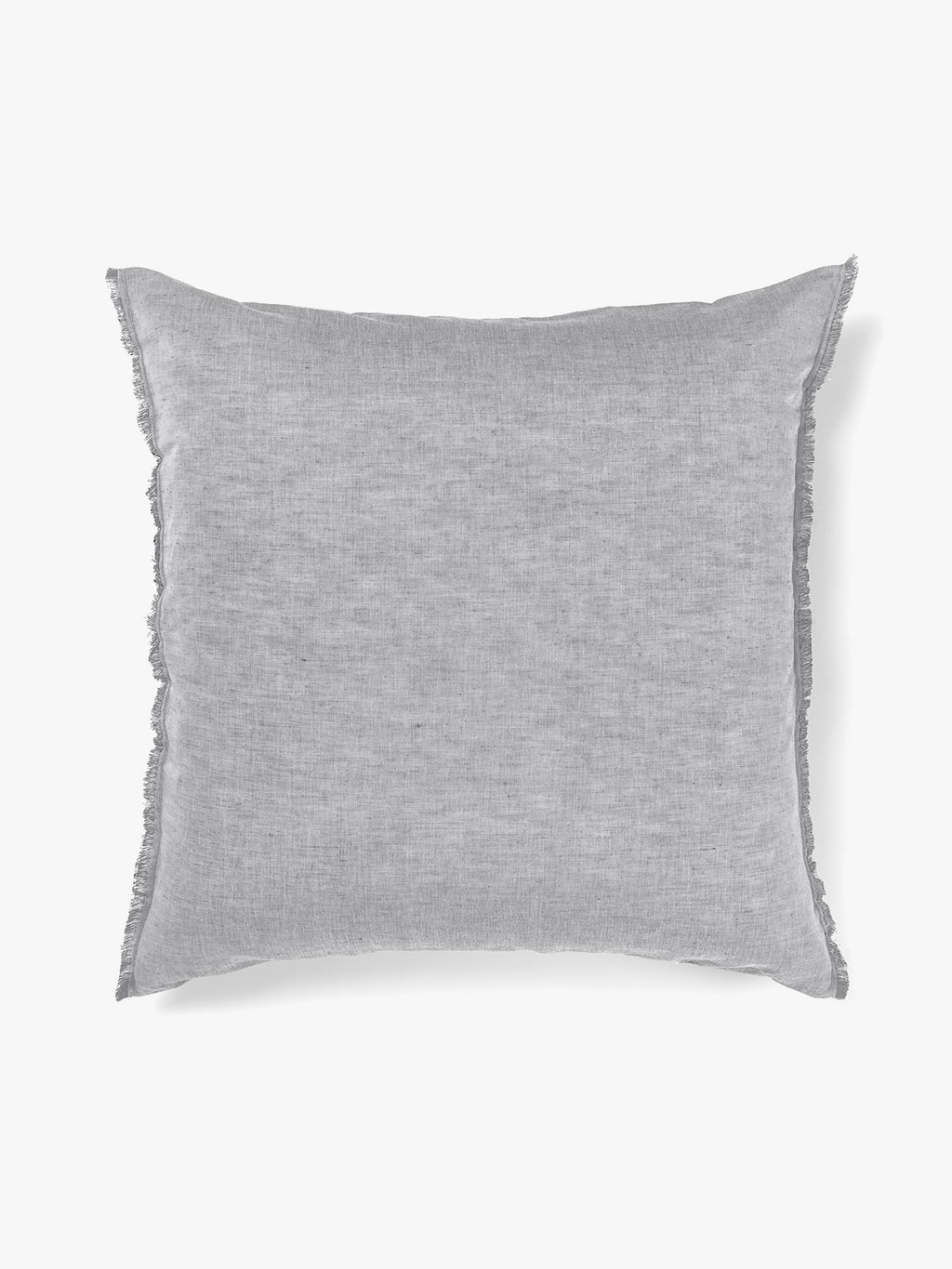 Chambray Fringe European Pillowcase in Dove