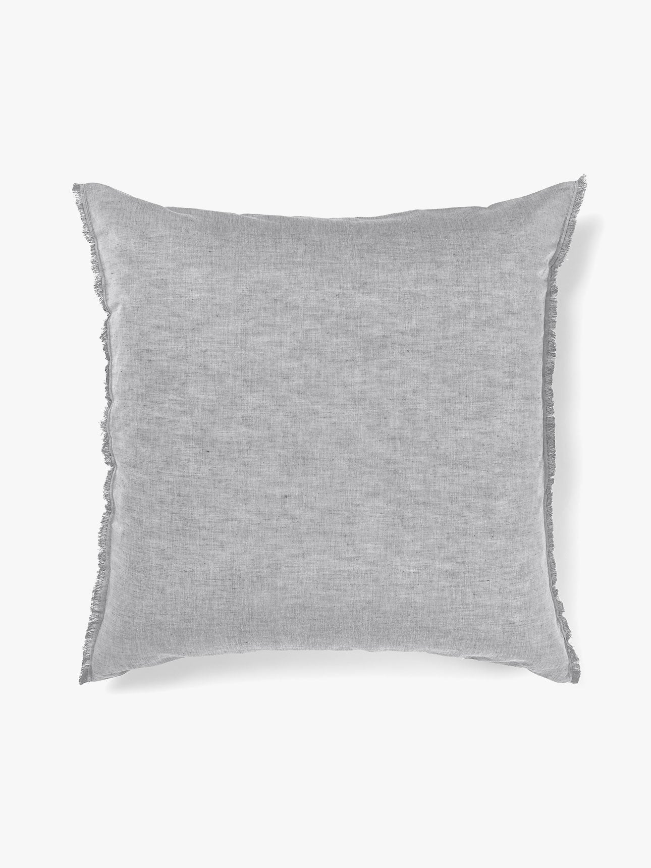 Chambray Fringe European Pillowcase in Dove