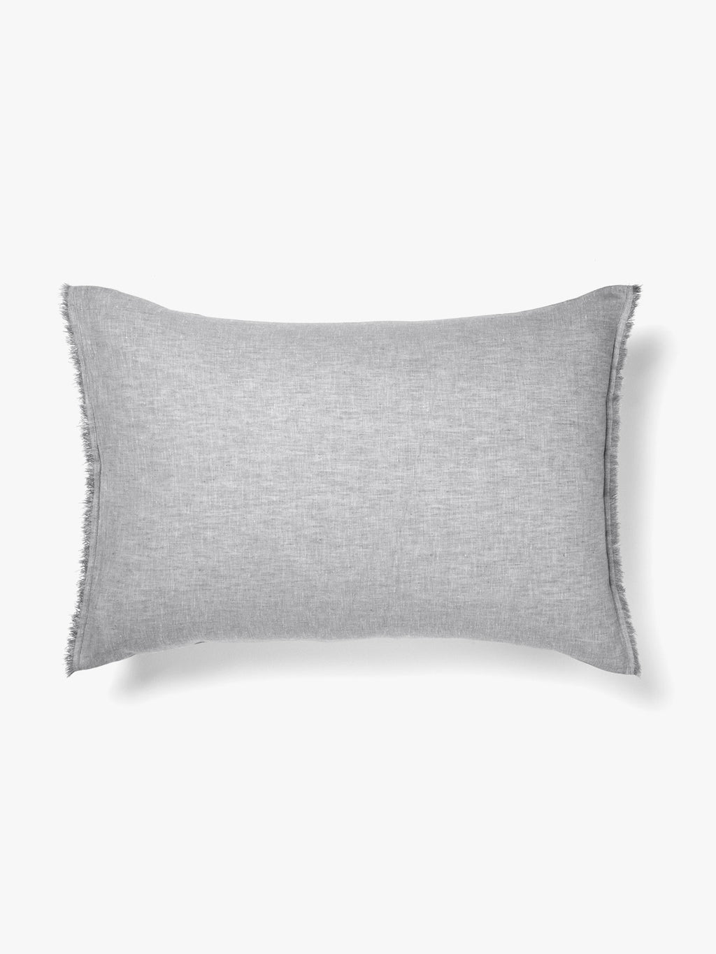 Chambray Fringe Standard Pillowcase in Dove