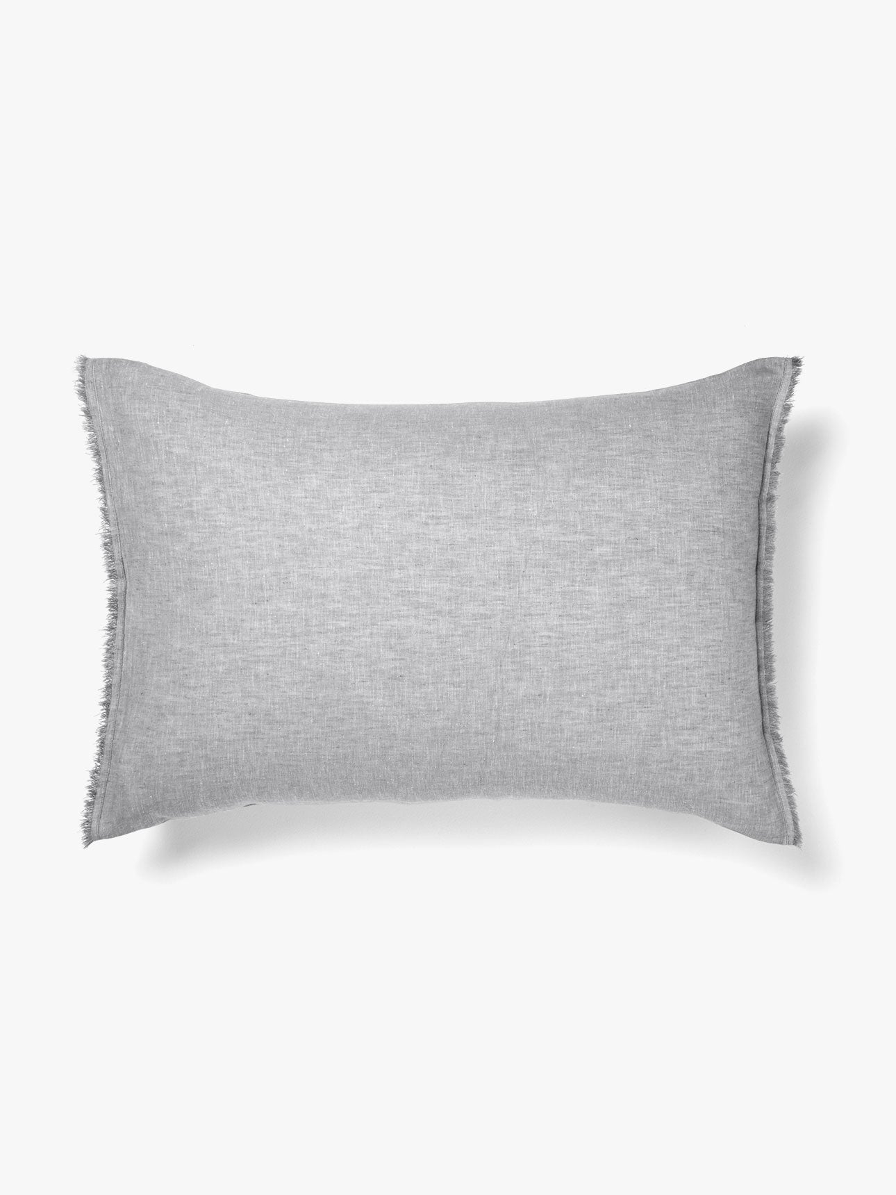 Chambray Fringe Standard Pillowcase in Dove