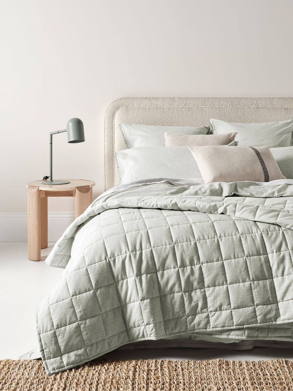 Chambray Coverlet in Mist