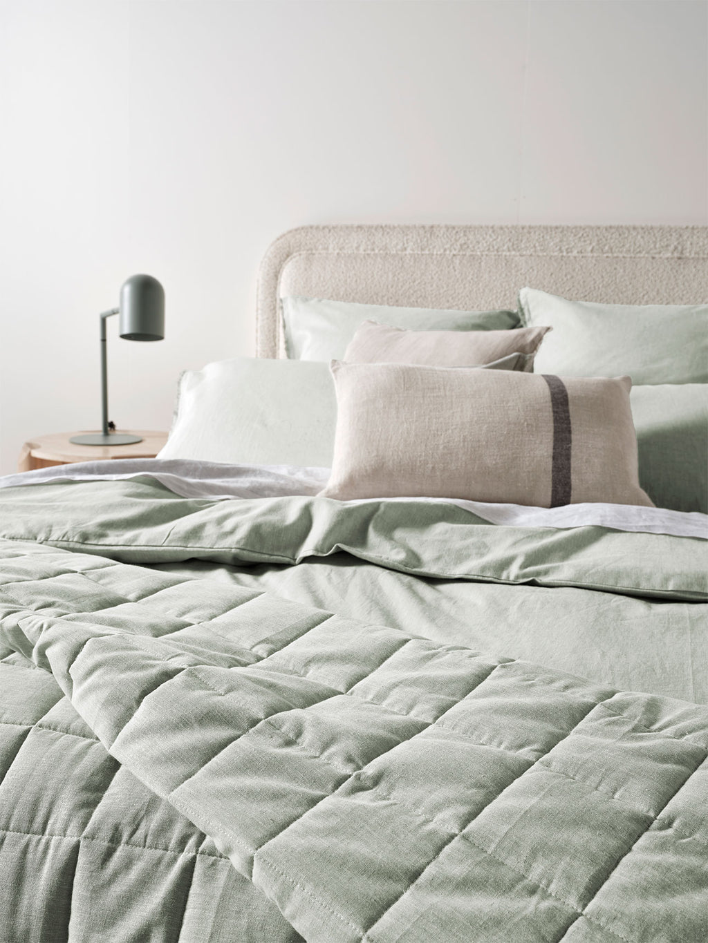 Chambray Coverlet in Mist