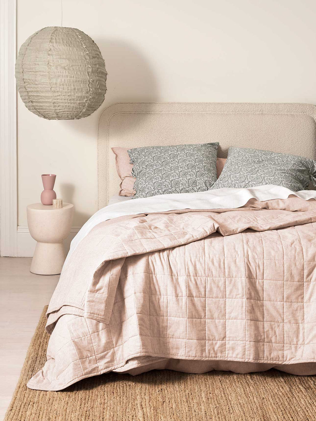 Chambray Coverlet in Shell