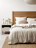 Chambray Fringe Quilt Cover in Natural