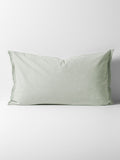 Chambray Fringe Standard Pillowcase in Mist