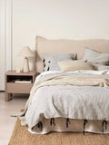 Mini Stripe Standard Pillowcase in Smoke