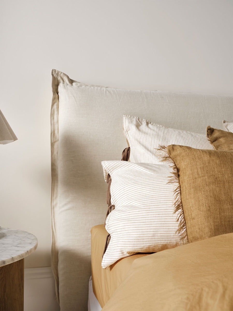 Mini Stripe Quilt Cover in Natural