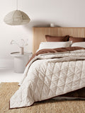 Mini Stripe Coverlet in Chocolate