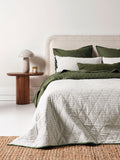 Mini Stripe Coverlet in Khaki