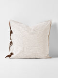 Mini Stripe European Pillowcase in Chocolate