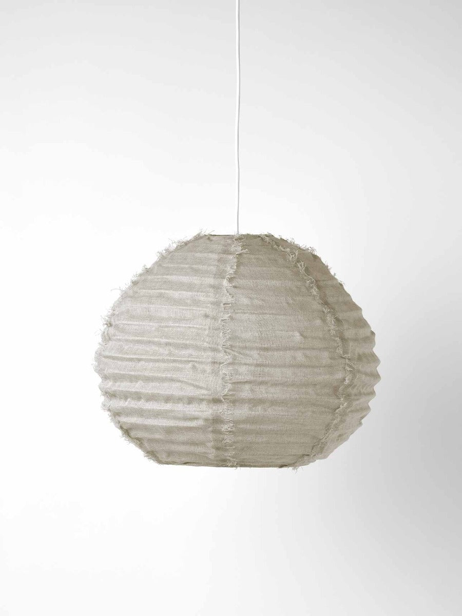 Cloud Fringed Ball Pendant in Dove