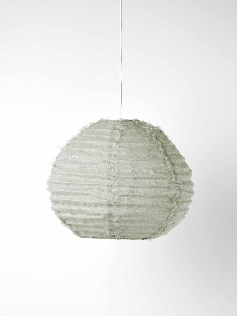Cloud Fringed Ball Pendant in Limestone