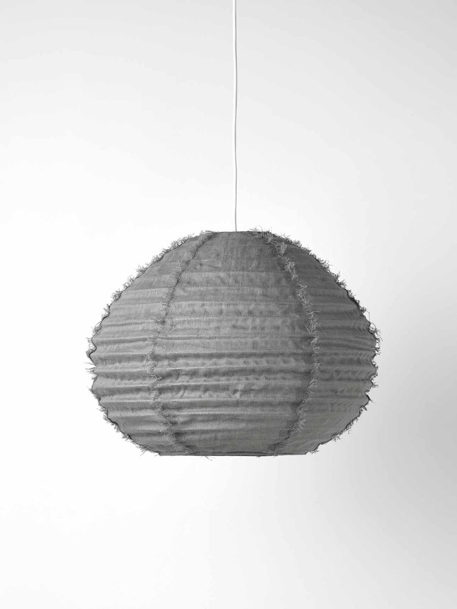Cloud Fringed Ball Pendant in Smoke