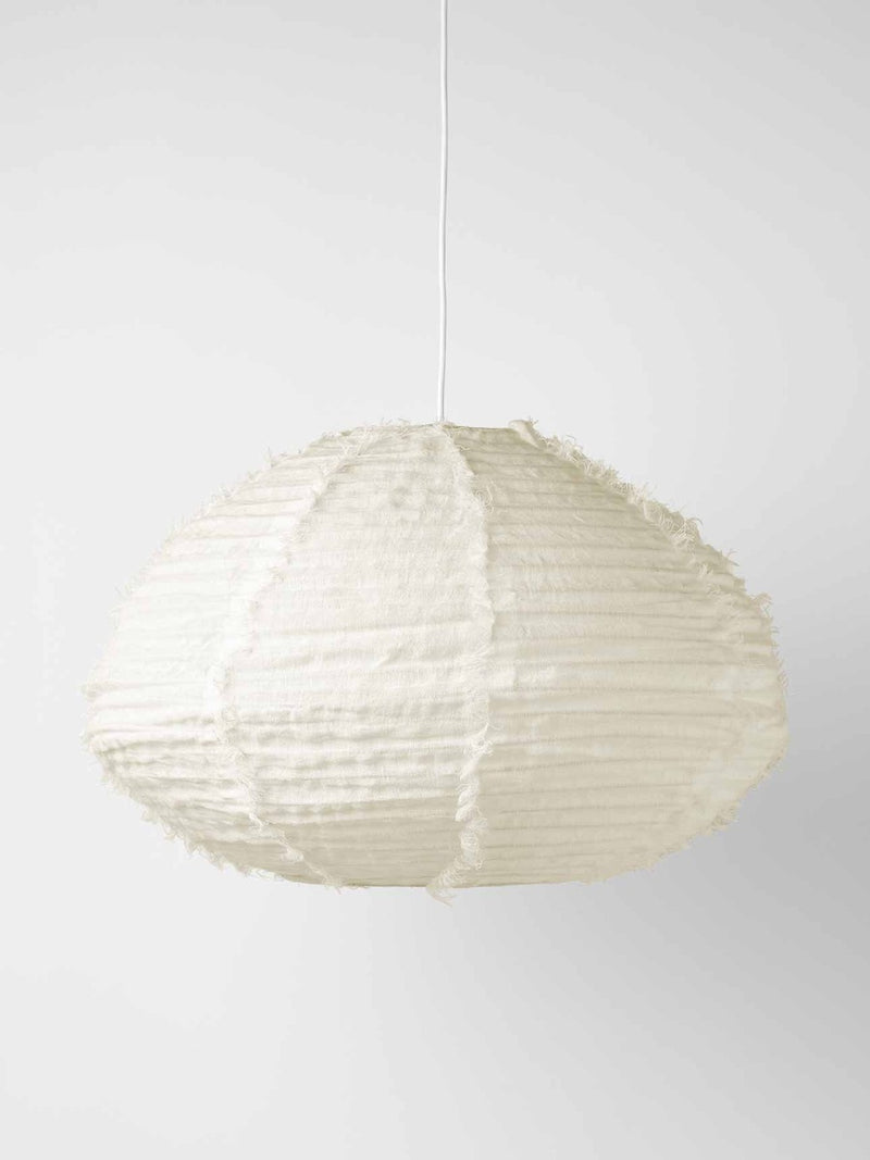 Cloud Fringed Oval Pendant in Marshmallow