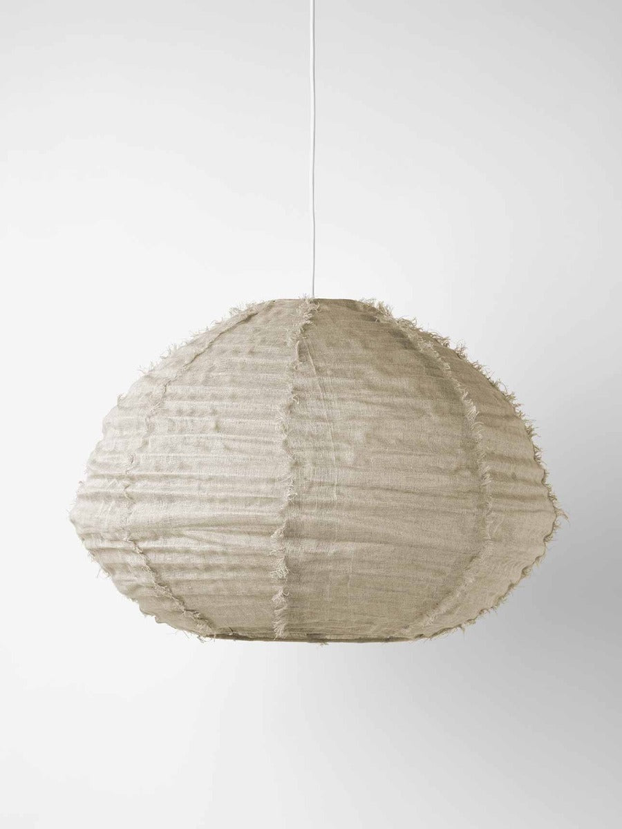 Cloud Fringed Oval Pendant in Natural