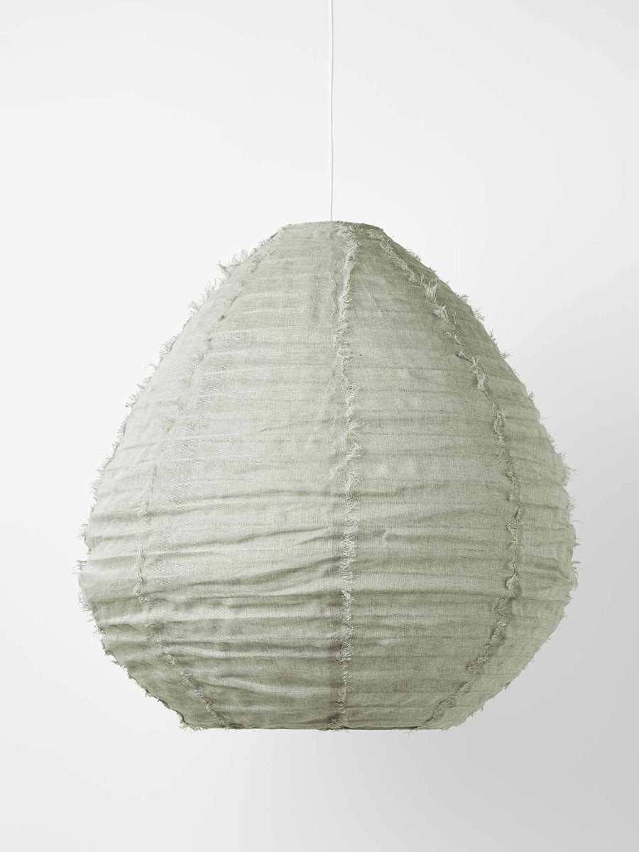 Cloud Fringed Pear Pendant in Limestone