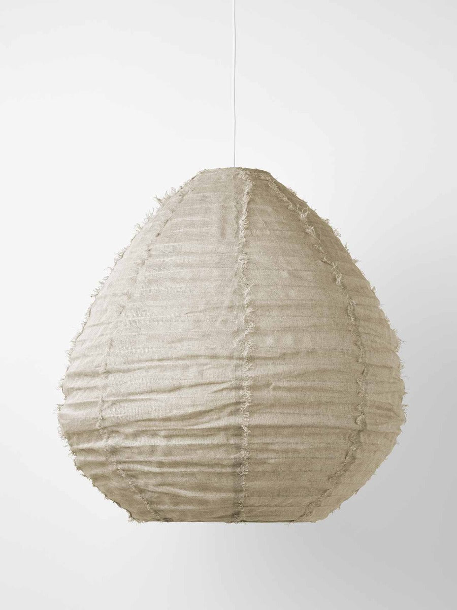 Cloud Fringed Pear Pendant in Natural