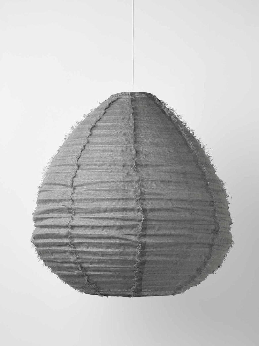 Cloud Fringed Pear Pendant in Smoke