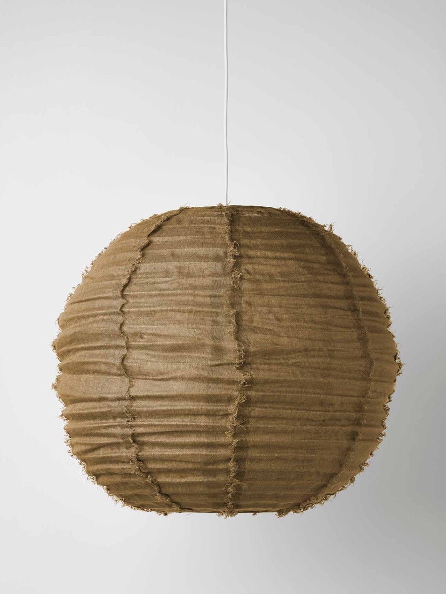 Cloud Fringed Round Pendant in Bronze