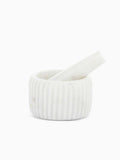 Marble Mortar Pestle in White