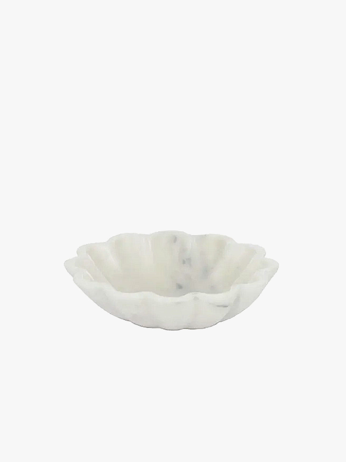 Flor Marble Bowl in White - Small