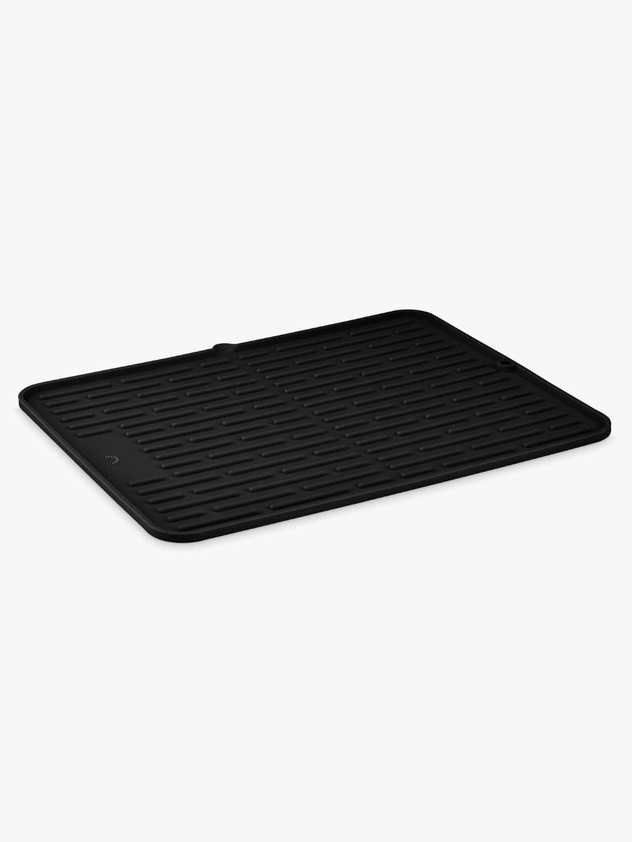 Folding Silicone Drying Mat in Black - Large