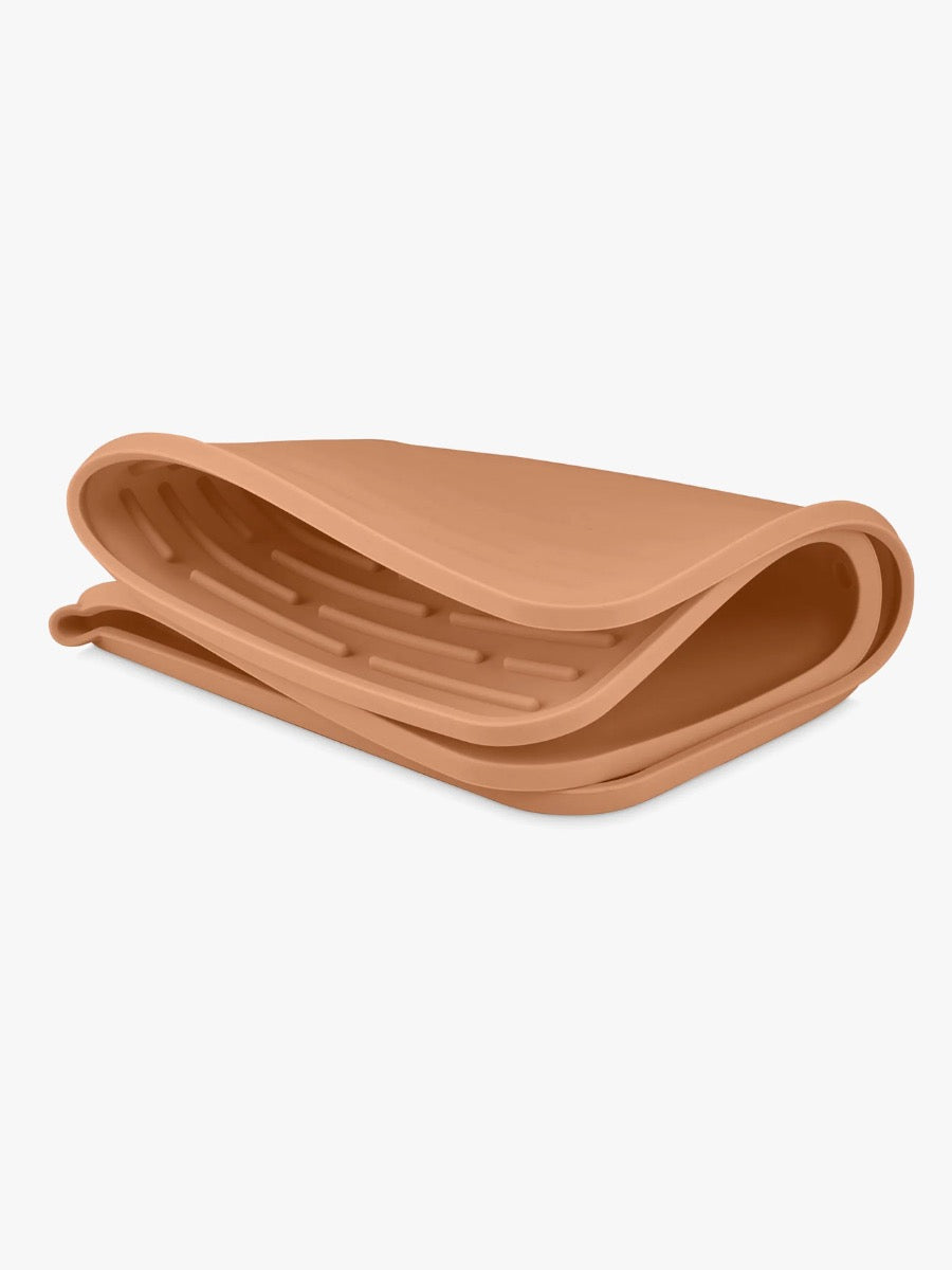 Folding Silicone Drying Mat in Camel - Large